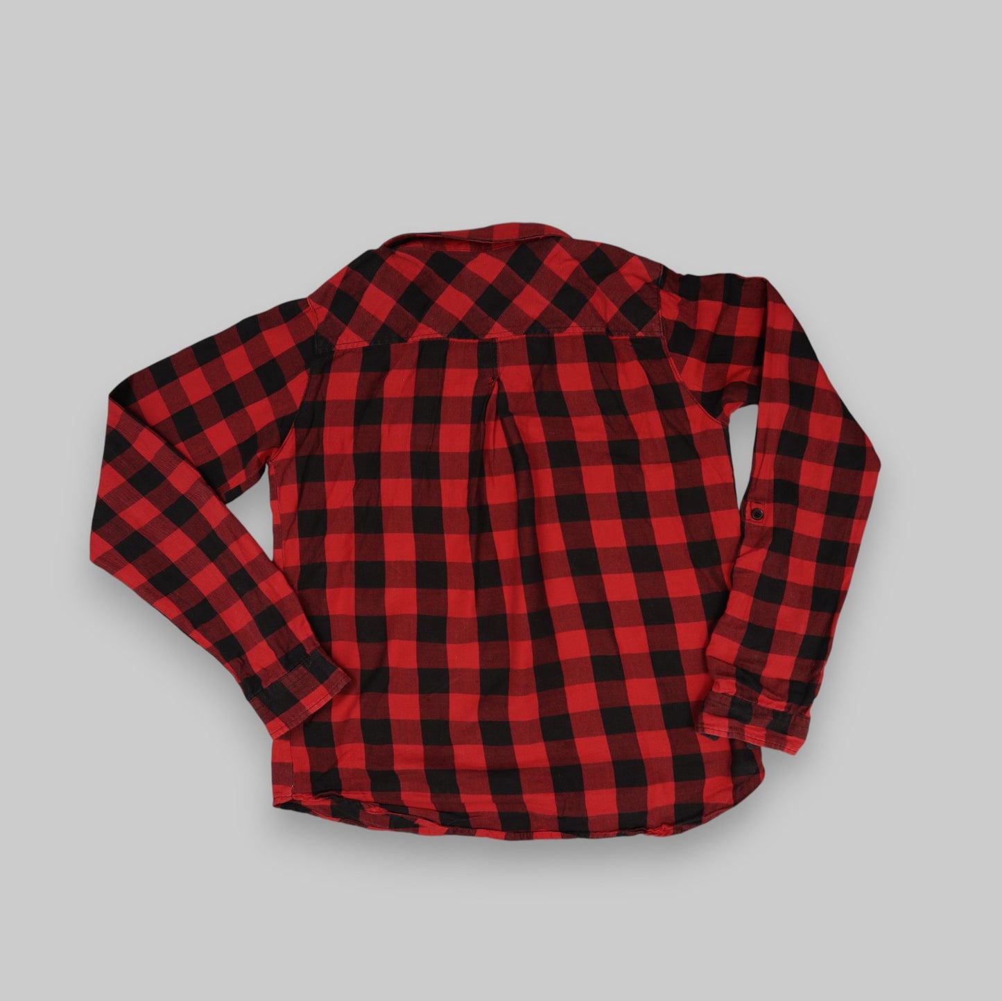 D-XEL Red & Black Buffalo Plaid Flannel Button-Up Shirt